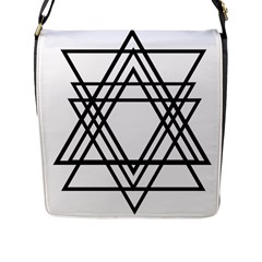 Triangles Flap Messenger Bag (l)  by TRENDYcouture