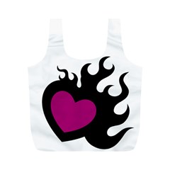 Heartflame Full Print Recycle Bags (m)  by TRENDYcouture