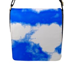 Blue Cloud Flap Messenger Bag (l)  by TRENDYcouture