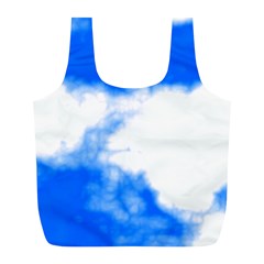 Blue Cloud Full Print Recycle Bags (l)  by TRENDYcouture