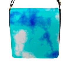 Turquoise Sky  Flap Messenger Bag (l)  by TRENDYcouture