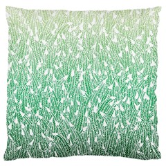 Green Ombre Feather Pattern, White, Standard Flano Cushion Case (one Side) by Zandiepants