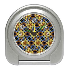 Vibrant Medieval Check Travel Alarm Clocks by dflcprints