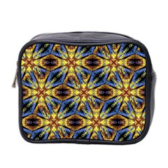 Vibrant Medieval Check Mini Toiletries Bag 2-side by dflcprints