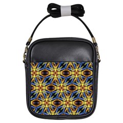 Vibrant Medieval Check Girls Sling Bags by dflcprints