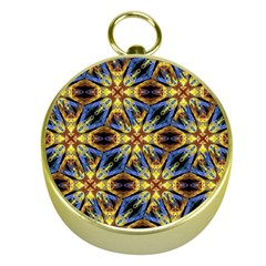 Vibrant Medieval Check Gold Compasses by dflcprints