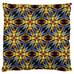 Vibrant Medieval Check Large Flano Cushion Case (one Side) by dflcprints