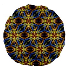 Vibrant Medieval Check Large 18  Premium Flano Round Cushions