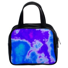 Purple And Blue Clouds Classic Handbags (2 Sides) by TRENDYcouture