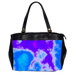 Purple And Blue Clouds Office Handbags (2 Sides)  by TRENDYcouture