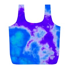 Purple And Blue Clouds Full Print Recycle Bags (l)  by TRENDYcouture