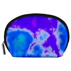 Purple And Blue Clouds Accessory Pouches (large)  by TRENDYcouture