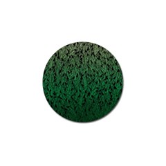 Green Ombre Feather Pattern, Black, Golf Ball Marker (10 Pack) by Zandiepants