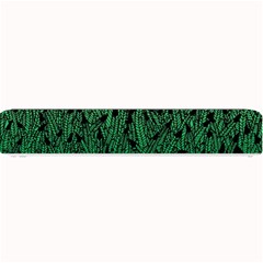 Green Ombre Feather Pattern, Black, Small Bar Mat by Zandiepants