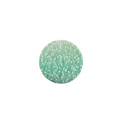 Green Ombre Feather Pattern, White, 1  Mini Button by Zandiepants