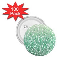 Green Ombre Feather Pattern, White, 1 75  Button (100 Pack)  by Zandiepants