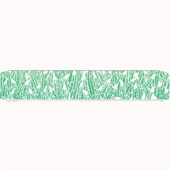 Green Ombre Feather Pattern, White, Small Bar Mat by Zandiepants