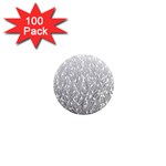 Grey Ombre feather pattern, white, 1  Mini Magnet (100 pack)  Front