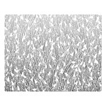 Grey Ombre feather pattern, white, Double Sided Flano Blanket (Large) 80 x60  Blanket Front