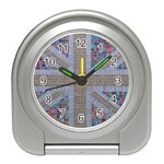 Multicoloured Union Jack Travel Alarm Clocks Front