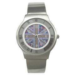 Multicoloured Union Jack Stainless Steel Watch by cocksoupart