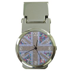 Multicoloured Union Jack Money Clip Watches by cocksoupart