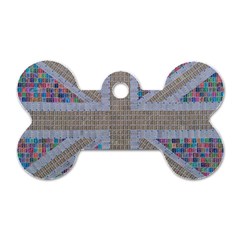 Multicoloured Union Jack Dog Tag Bone (two Sides) by cocksoupart