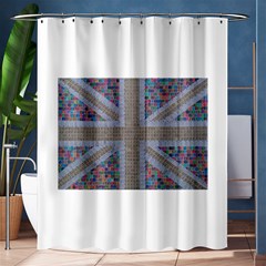 Multicoloured Union Jack Shower Curtain 60  X 72  (medium) 