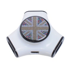 Multicoloured Union Jack 3-port Usb Hub by cocksoupart