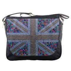 Multicoloured Union Jack Messenger Bags by cocksoupart