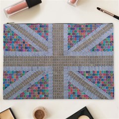 Multicoloured Union Jack Cosmetic Bag (xxl)  by cocksoupart