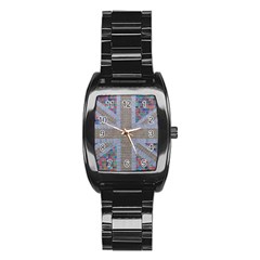 Multicoloured Union Jack Stainless Steel Barrel Watch by cocksoupart