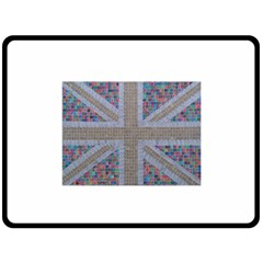 Multicoloured Union Jack Double Sided Fleece Blanket (large) 