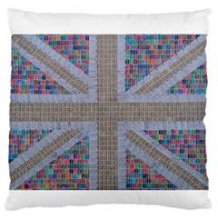 Multicoloured Union Jack Standard Flano Cushion Case (one Side)