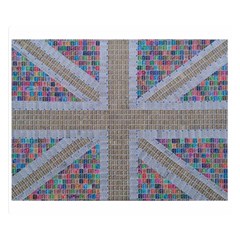 Multicoloured Union Jack Double Sided Flano Blanket (small) 