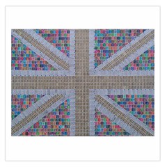 Multicoloured Union Jack Large Satin Scarf (square)