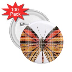 Butterfly 2 25  Buttons (100 Pack) 