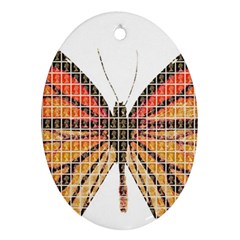 Butterfly Oval Ornament (two Sides) by cocksoupart