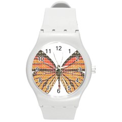 Butterfly Round Plastic Sport Watch (m)