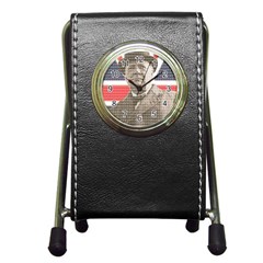 Churchill 1 Pen Holder Desk Clocks