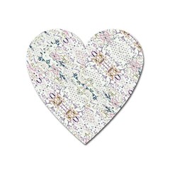 Oriental Floral Ornate Heart Magnet