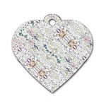 Oriental Floral Ornate Dog Tag Heart (One Side) Front