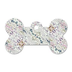 Oriental Floral Ornate Dog Tag Bone (one Side) by dflcprints