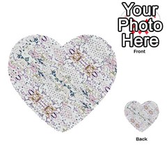 Oriental Floral Ornate Multi-purpose Cards (heart)  by dflcprints