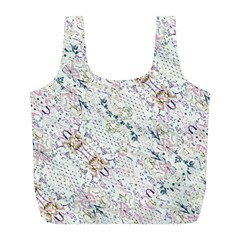 Oriental Floral Ornate Full Print Recycle Bags (l) 