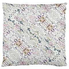 Oriental Floral Ornate Standard Flano Cushion Case (one Side) by dflcprints