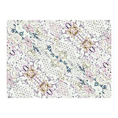 Oriental Floral Ornate Double Sided Flano Blanket (mini)  by dflcprints