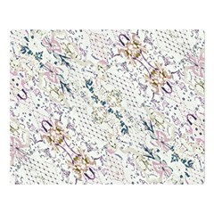 Oriental Floral Ornate Double Sided Flano Blanket (large)  by dflcprints