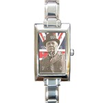 Winston Churchill Rectangle Italian Charm Watch Front