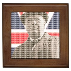 Winston Churchill Framed Tiles by cocksoupart